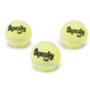כדור טניס מצפצף Beeztees+Squeaker -  5 ס"מ - 3 יחידות